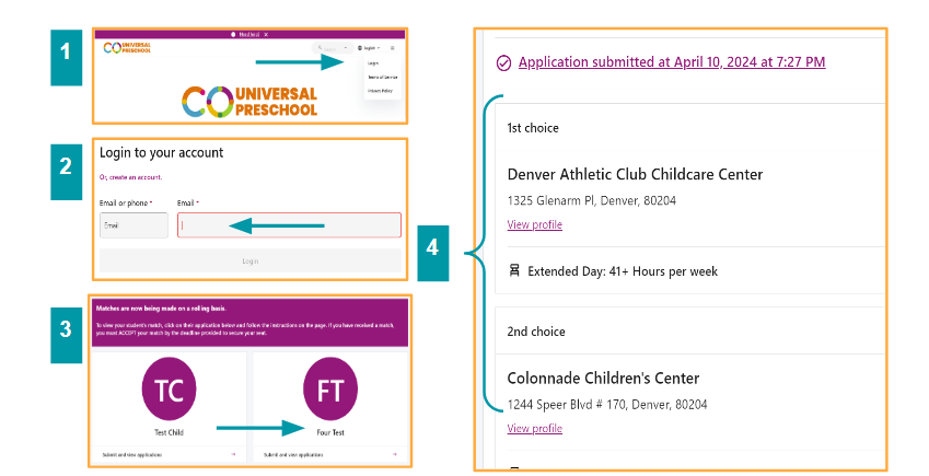 how to review provider preferences visuals steps 1 through 4 