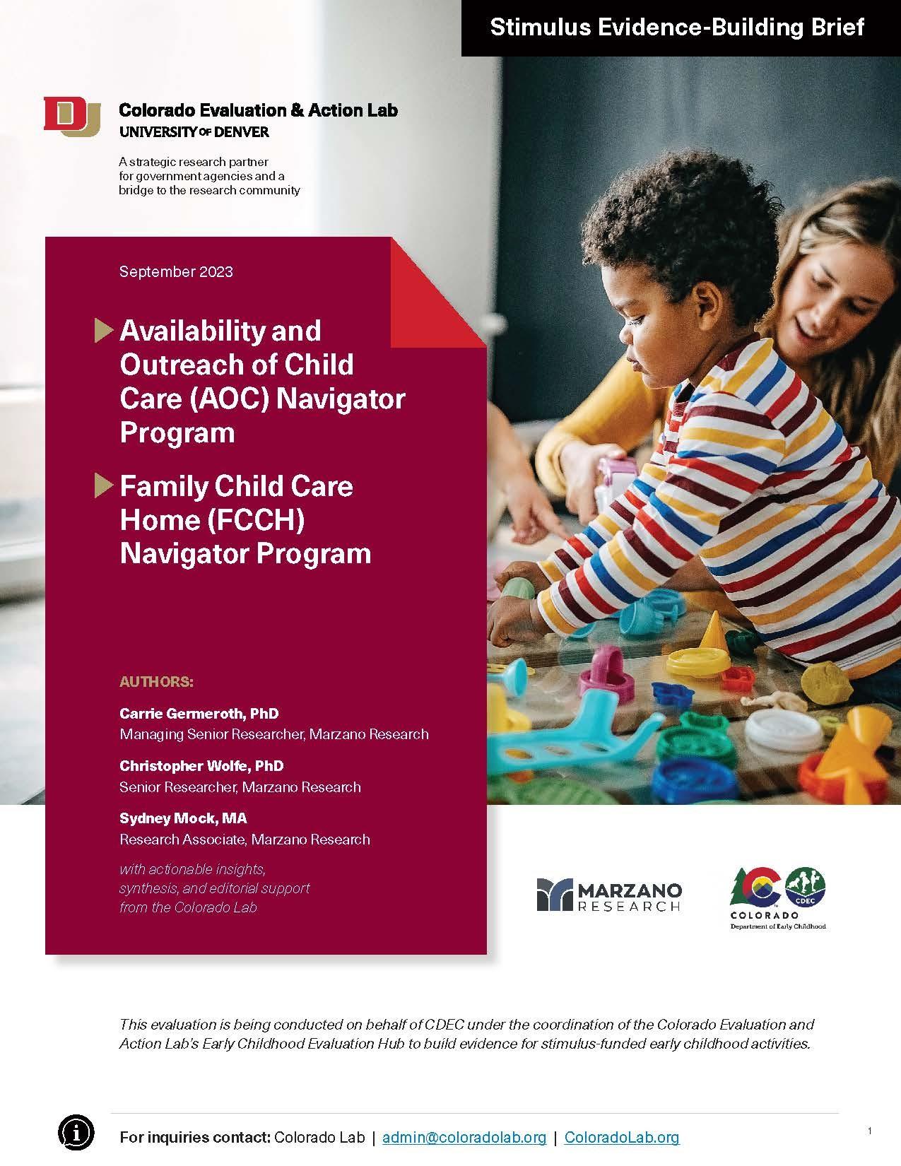 report cover image forAOC and FCCH navigator programs